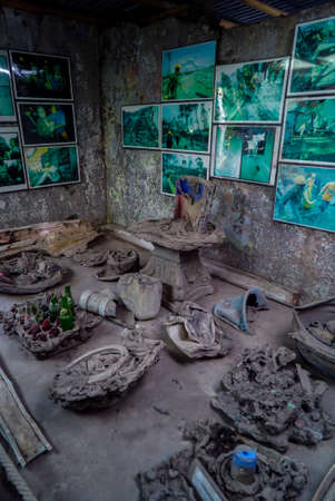 Yogyakarta Indonesia June 19 2020 : The Museum Merapi, house after the eruption of volcano Merapi in 2010. objects displayed for historical learning in Indonesiaのeditorial素材