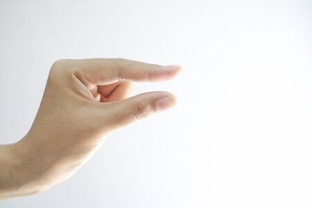 hand sign posture click in isolatedの写真素材