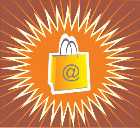 colored bag for internet shoppingのイラスト素材