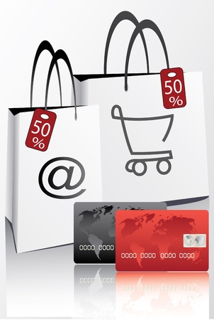 credit cards for discount shoppingのイラスト素材