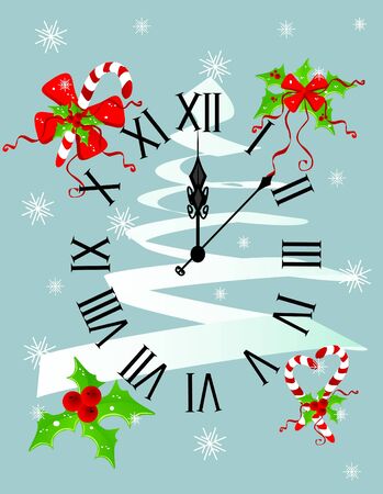 midnight clockのイラスト素材