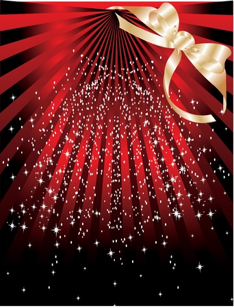 red card with gold ribbonのイラスト素材