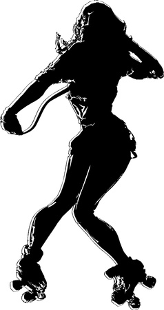 roller girl isolatedのイラスト素材