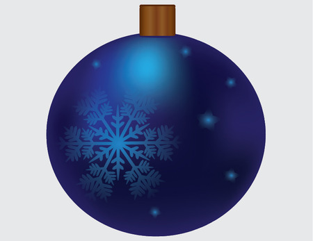 blue ornament with snowflakeのイラスト素材