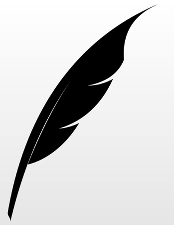 black quill isolated illustrationのイラスト素材