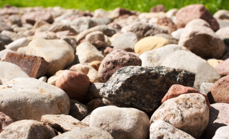 multitude of small colored stones as texture and backgroundの写真素材