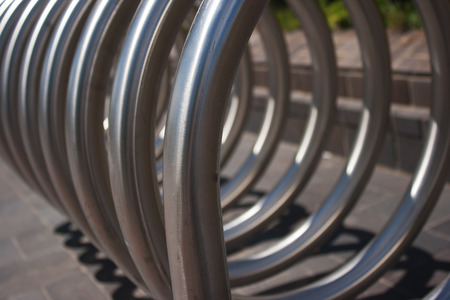 large metal spiral as an abstract backgroundの写真素材