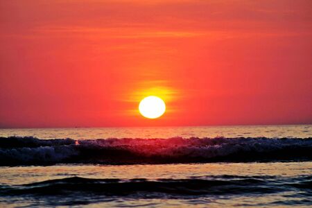 Sunset in Beachの写真素材