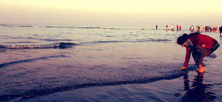 Women in oceanの写真素材