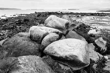 Stones at Second Beachの写真素材
