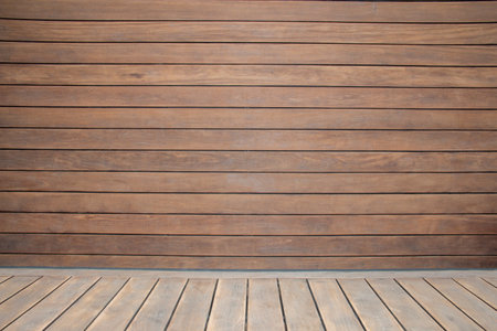 Hardwood cumaru deck sanded texture- wood decking surface after sanding, cleaned and before oil finishの写真素材