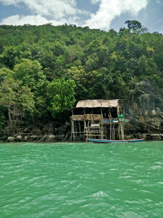 cabin  in Coastal Waters of the Gulf of Thailandの写真素材