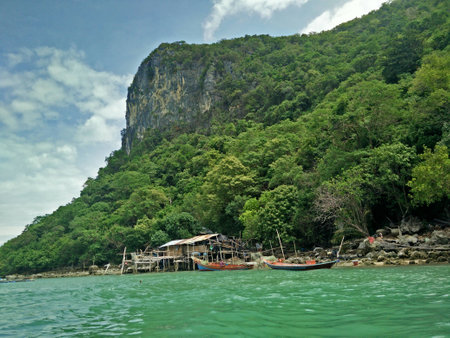 cabin sea life islander in Gulf of Thailandの写真素材