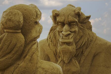 Beauty and the Beast sand figuresのeditorial素材
