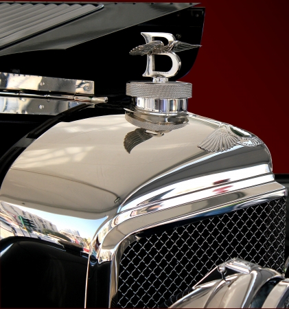 Dubai, UAE - March 09, 2013 : Bentley 1925 front on display at the emirates classic car festival Dubai, UAE.のeditorial素材