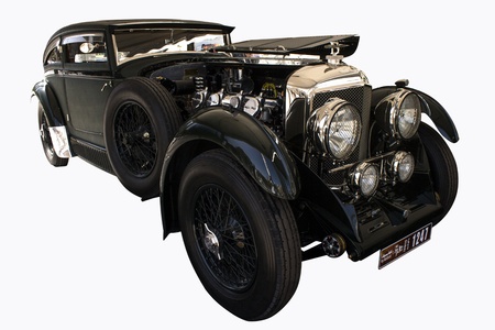Dubai, UAE - March 09, 2013 : Black Bentley 1925 on display at the emirates classic car festival Dubai, UAE.のeditorial素材