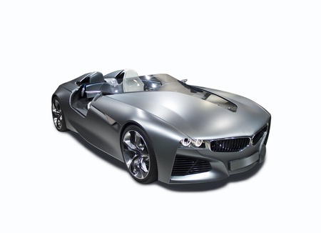 New model sport car isolated front side viewの写真素材