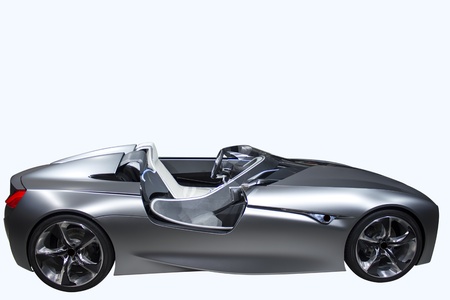 New model sport car isolated on white backgroundの写真素材