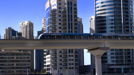dubai marina metro stationのeditorial素材