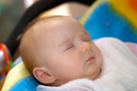 a sleeping baby        の写真素材