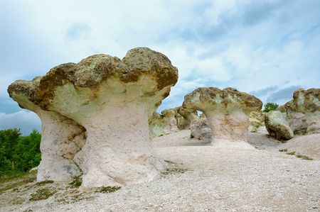 Stone mushrooms,Bulgariaの写真素材
