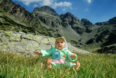 a little, happy touristの写真素材