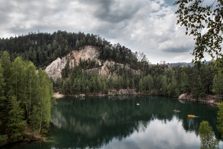National Park of Adrspach-Teplice rocks. Rock Town. Czech Republicの写真素材