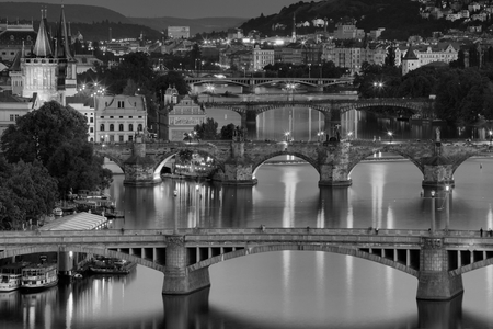 Panorama of Prague, Czech Republicのeditorial素材