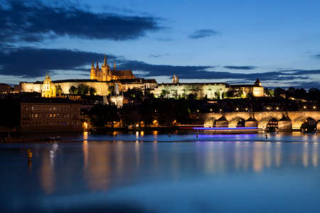 Charles Bridge in Prague, Czech Republicの写真素材