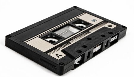 old and vintage cassette tape isolatedの写真素材
