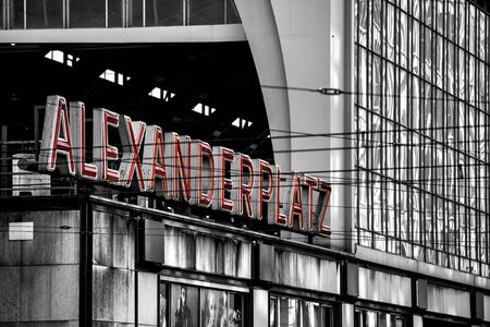 Railroad station Alexanderplatz in Berlin, Germanyのeditorial素材