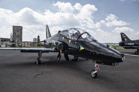 The BAE Systems Hawk is a British single-engine, jet-powered advanced trainer aircraft. Produced by its successor companies, British Aerospace and BAE Systemsのeditorial素材