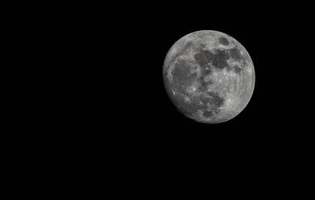 Balck and white moonの写真素材