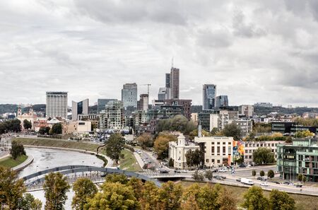 panorama of Vilnius, Lithuaniaの写真素材