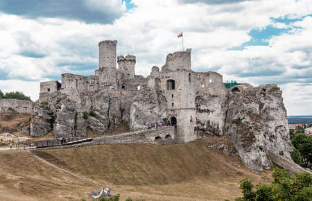 Rocks in the Krakow-Czestochowa Jura in Polandの写真素材