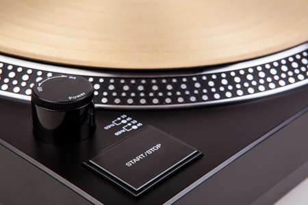 Turntable for playing vinyl records. Analog devicesの写真素材