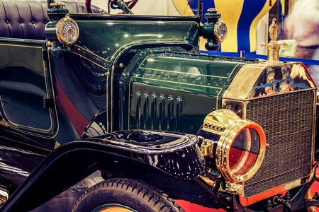 Vintage car in the exhibition - retro vintage effect picture style pictures