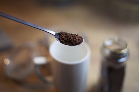 Spoon of coffeeの写真素材