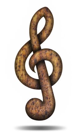 Rusted Violin Keyの写真素材