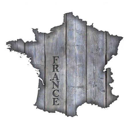 France Map - Woodの写真素材