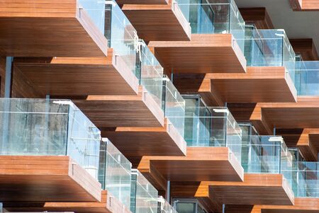 Modern architecture balconiesの写真素材