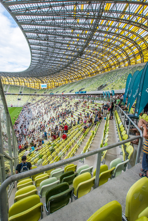 Gdansk football stadium interiorのeditorial素材