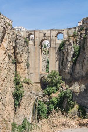 Puente Nuevo bridge in Ronda, Spainの写真素材