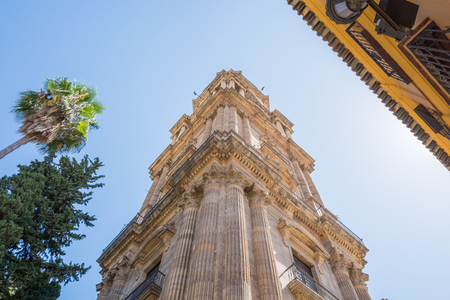 Malaga cathedral la manquita exterior viewの写真素材