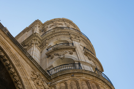 Malaga cathedral la manquita exterior viewの写真素材