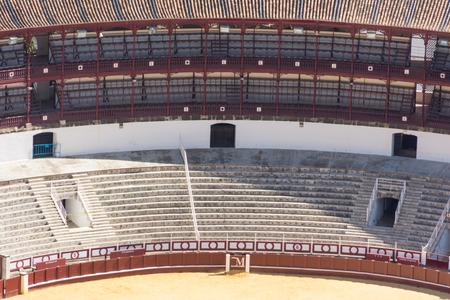 Interior of a bullfighting arena, aerial viewのeditorial素材