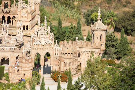 BENALMADENA, SPAIN - September 15, 2017 - View of Castillo Colomaresのeditorial素材