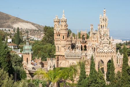 BENALMADENA, SPAIN - September 15, 2017 - View of Castillo Colomaresのeditorial素材