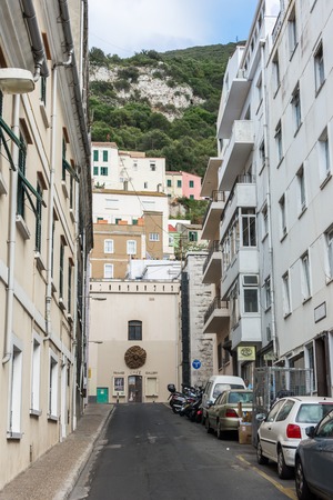 GIBRALTAR - September 13, 2017 - Busy narrow streets of gibraltarのeditorial素材