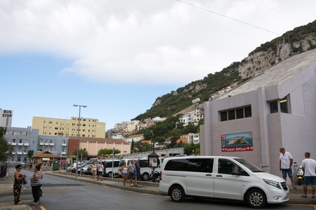 GIBRALTAR - September 13, 2017 - Cable car stationのeditorial素材
